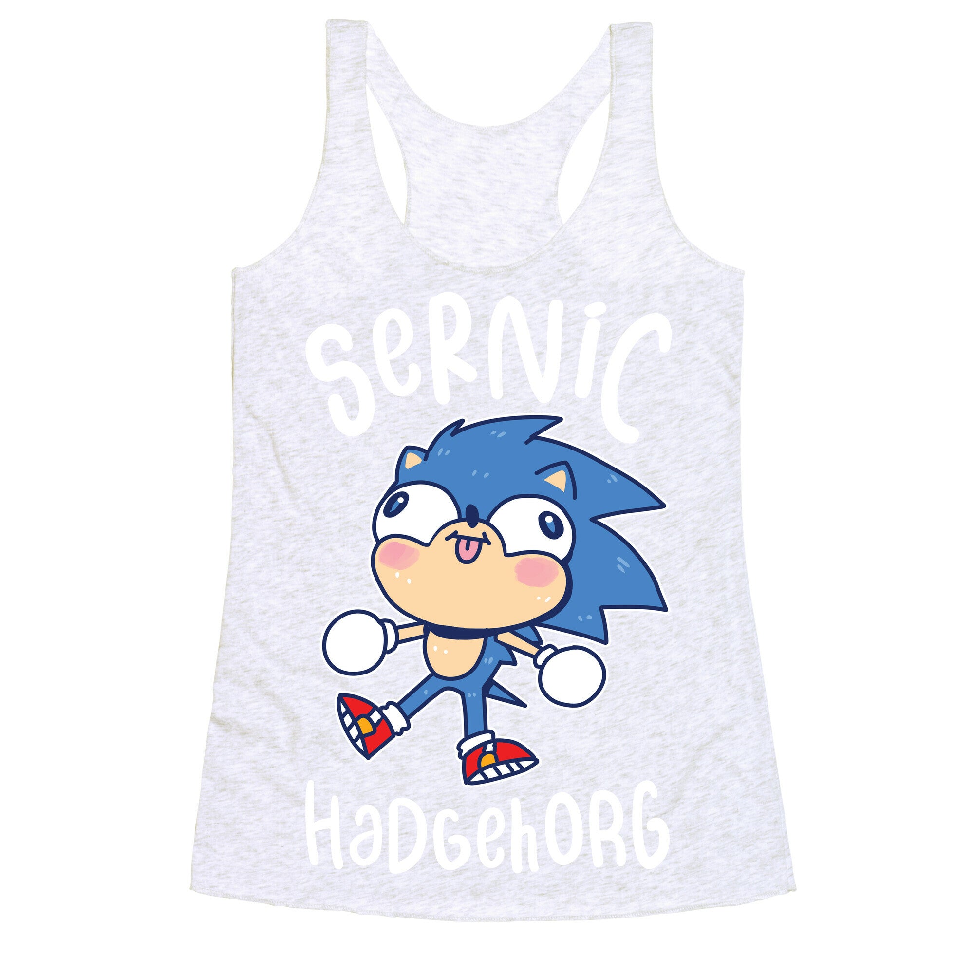 Derpy Sonic Sernic Hadgehorg Racerback Tank